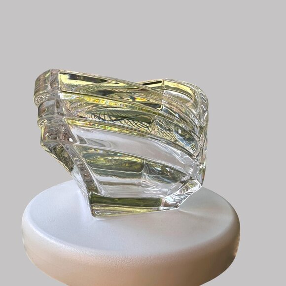 Mikasa Deco Crystal Votive Bowl Intricate Swirl Design Ideal For Centerpieces - Picture 5 of 8